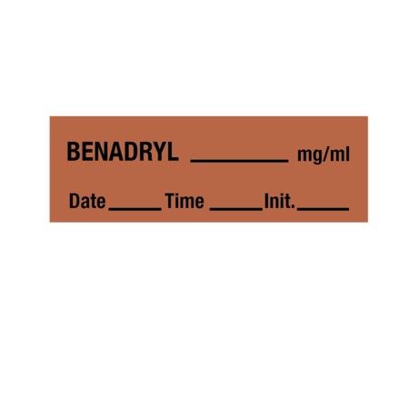 Nevs Tape, Benadryl 1/2 x 500 Copper w/Black, PK6 SANT-10